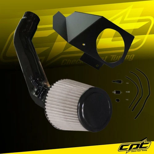 For 14-16 BMW M235i F22/F23 3.0L  Black Cold Air Intake + Stainless Filter
