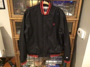 champion red bomber jacket