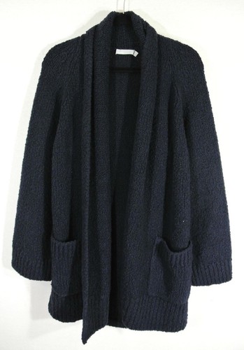 vince textured open cardigan
