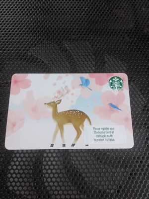 Thailand Neu..neu..Starbucks.Karte..6323.    Hirsch und blaue Vögel
