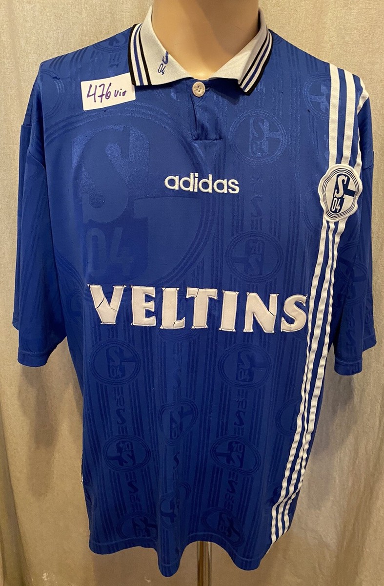 ビンテージ adidas FC Schalke 04 ユニフォームVELTINS adidas schalke jersey veltins polo shirt blue vintage soccer