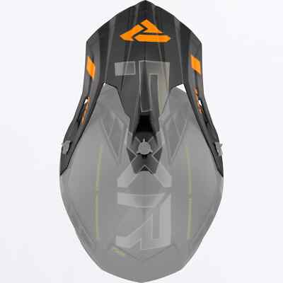 FXR Helium Race DIV Helmet Replacement Peak Black/Orange - One Size