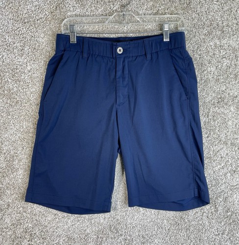 Under Armour Shorts Men's 30 Blue Chino Golf Stretch Flat Front Pockets Athletic