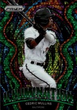 2022 Panini Prizm Cedric Mullins #IL-9 Illumination Green Donut Circles 14F