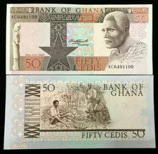 Ghana 50 Cedis 1980 Banknote World Paper Money UNC Currency Bill Note