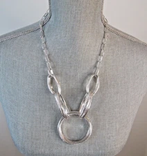 Macy's Silver Fashion Chain Link Necklace