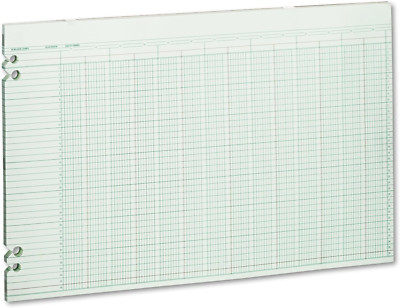 Green Columnar Ruled Ledger Paper, Double Page Format, 24 Columns and ...
