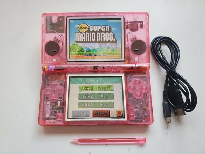 Nintendo DSi clear pink Handheld System+ charger FAST SHIPPING | eBay