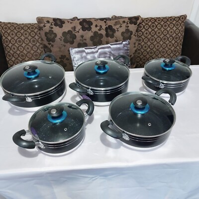 5-teiliges Keramikbeschichtetes Antihaftbeschichtetes Aluminium Kasserollen Set Suppentöpfe 18,20,22,24,26 cm