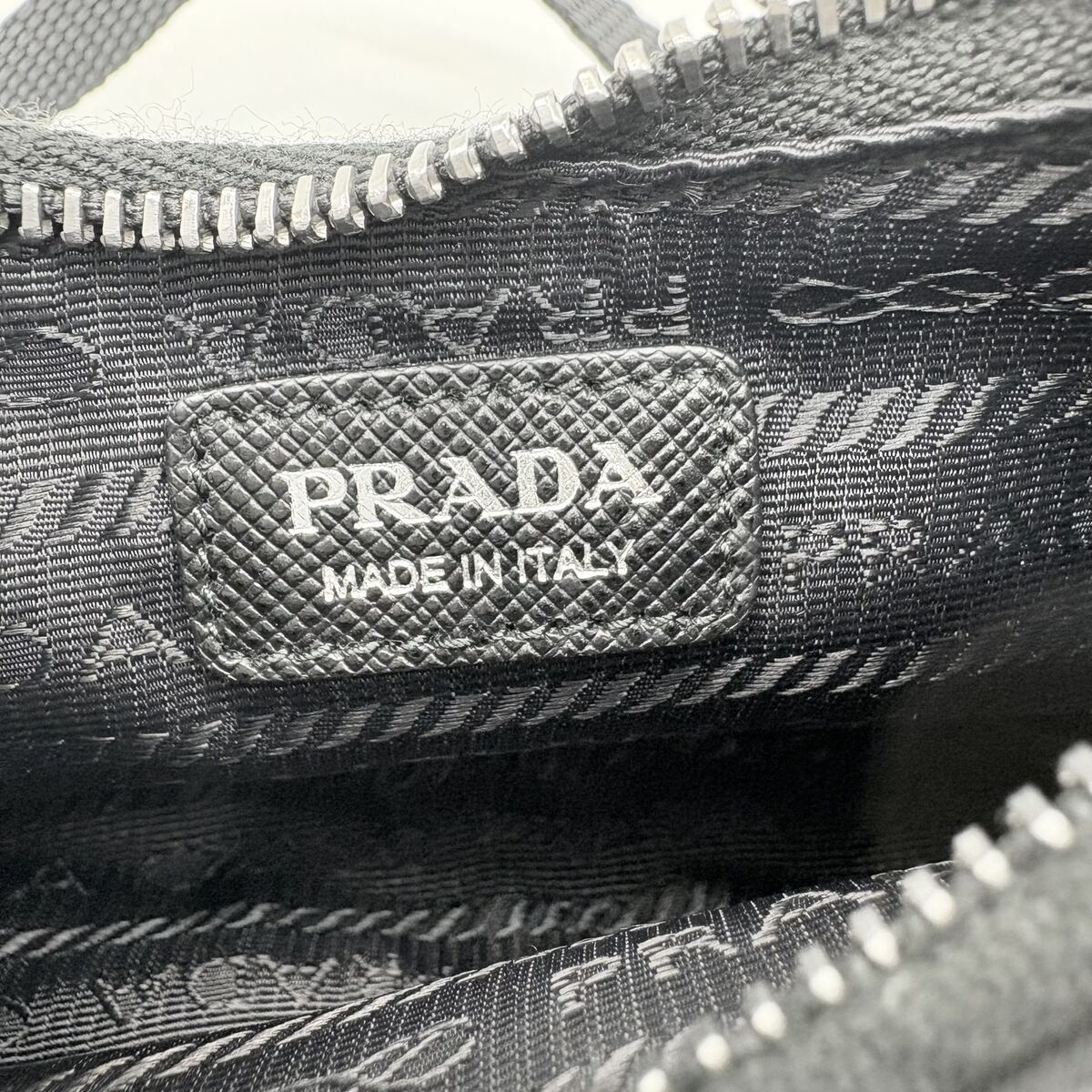 Authentic PRADA Tessuto Mini Chain Shoulder Bag Black Nylon Authentic PRADA Tessuto Mini Chain Shoulder Bag Black Nylon