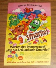 Seltene Werbung SMARTIES Land - Ich bin Arti und kein Smartie 1977