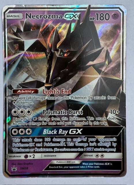 Lightly Played Necrozma GX SM58 Sm Holo Pokemon Card