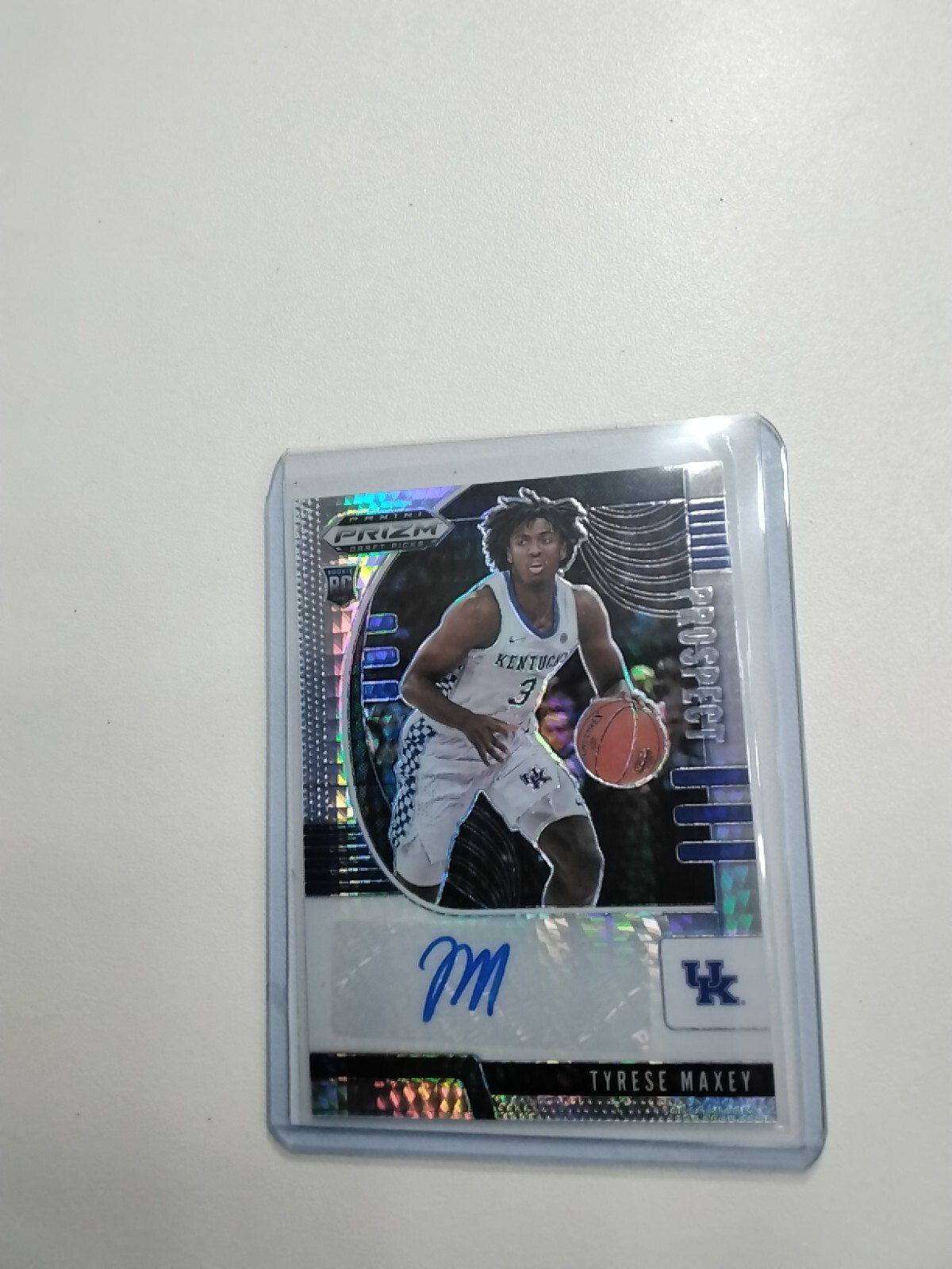 2020-21 Panini Prizm Draft Picks Tyrese Maxey Hyper Silver Auto ROOKIE