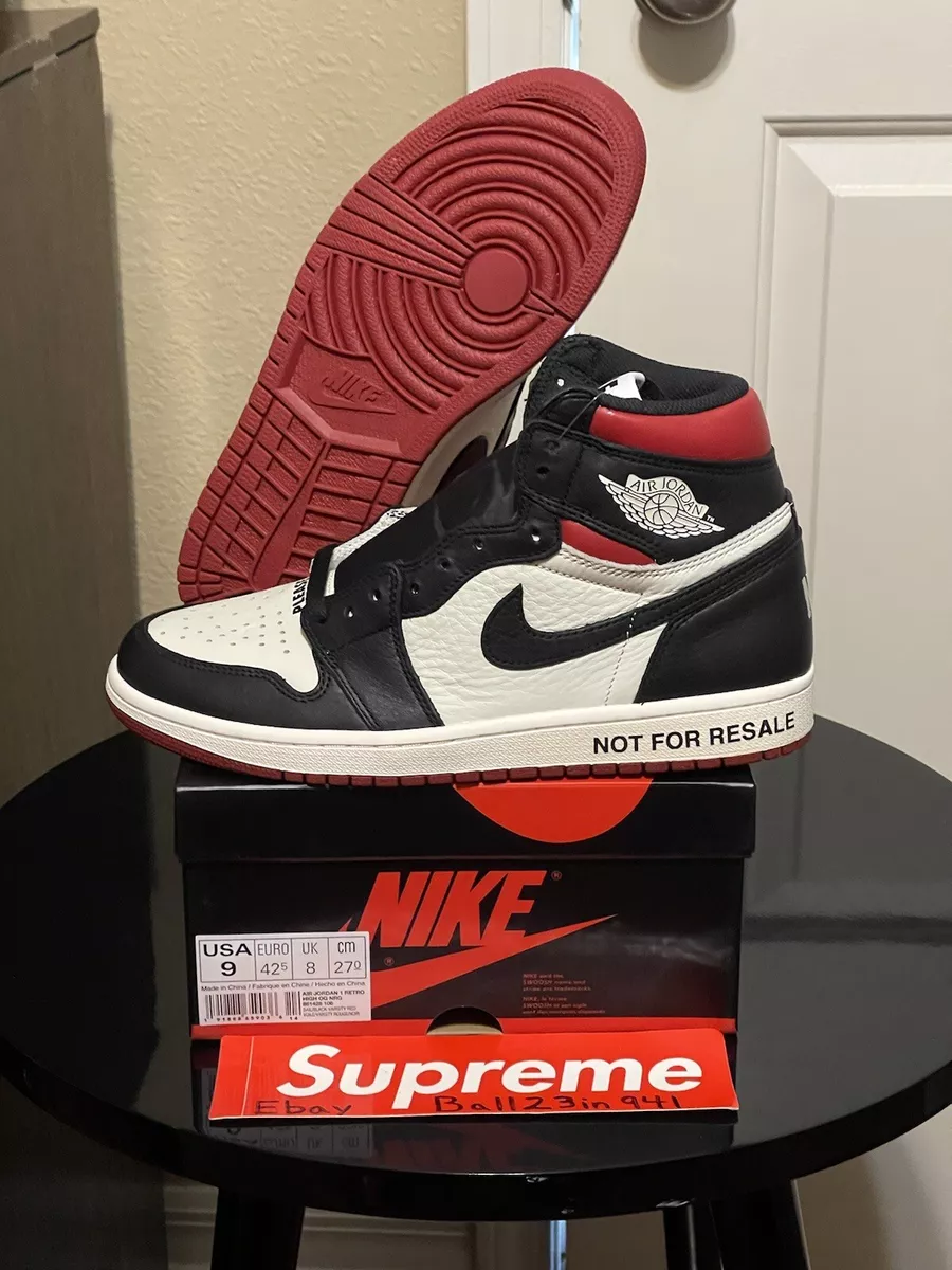 DS New Air Jordan 1 Retro High Not For Resale Varsity Red Sz-9