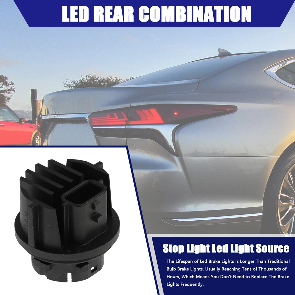 Fuente de luz trasera LED negra apta para Toyota C-HR Camry Lexus LS500 LS500h Foto 3 de 4