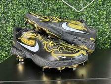 Nike Alpha Huarache Elite 3 Low Baseball Cleats Black Gold Mens Sz 13 CV3553-001