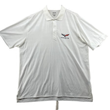 Reebok Playdry Men's Size L Solid White Stretch Athletic Polo Shirt