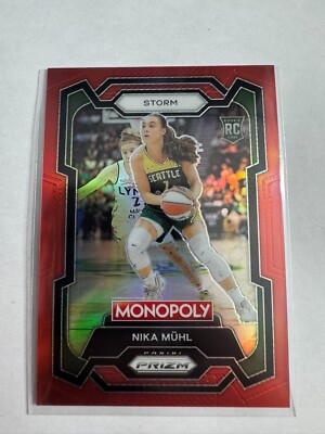2024 WNBA Prizm Monopoly Nika Muhl (RC) Red /99 | eBay