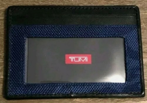Tumi Slim ID Card Case Holder Wallet Blue Camo Camouflage - Free Delivery - Picture 6 of 9