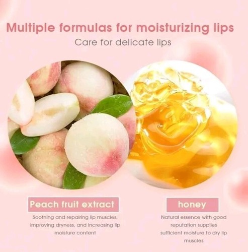 Kiss Beauty Moisturizing Lip Balm Peach Korean Beauty New - 第 10/13 張圖片