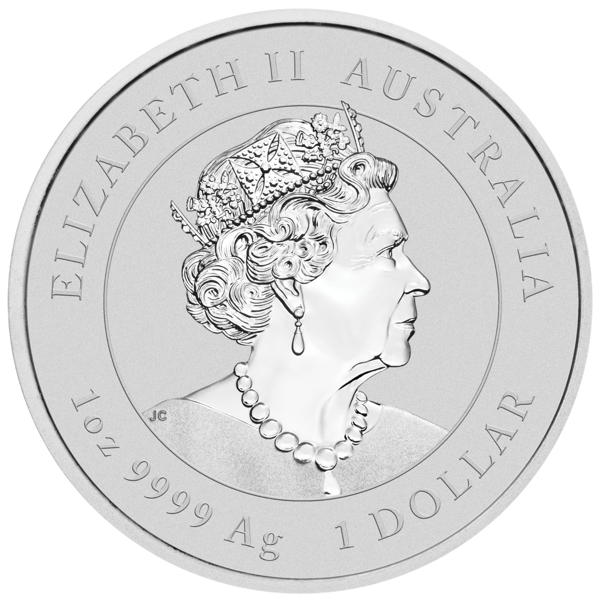 2022 Australia Lunar Year of the TIGER GILDED 1oz Silver $1
