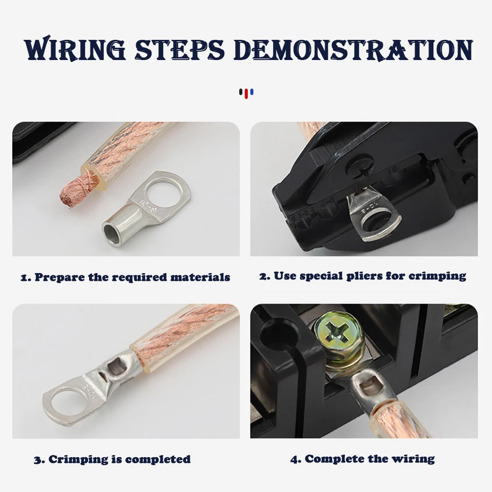 Kupferrohr-Crimpklemmen Batterieschweißkabelschuhe SC-Serie Verdrahtungsnase - Image 4 of 4