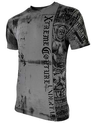 #ad Xtreme Couture by Affliction Men#x27;s T Shirt Crew Biker Skull Tattoo S 5XL $26.95