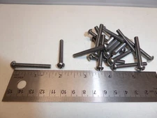 10-32 x 1-1/2" Round Head Slotted Machine Screw Steel VINTAGE USA NEW Qty 20