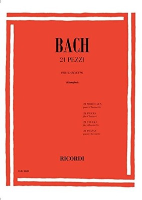 21 Pieces for Clarinet Solo, JS Bach trans. Giampieri by Composer: Bach, Transcr