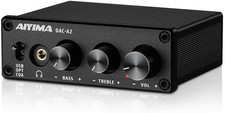 DAC-A2 Headphone Amplifier DAC with Bass Treble Controls Pc-Usb/Optical/Coaxial