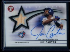 2022 Topps Pristine Slice of a Star Autograph Relics Joe Carter Auto Toronto