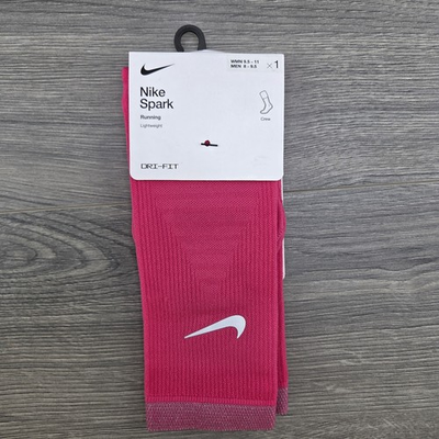 #ad #ad Nike Spark Lightweight Crew Running Socks Size Medium 8 9.5 Mens Pink $13.99