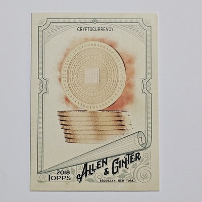 Cryptocurrency Allen & Ginter The World's Champions #83 Topps 2018 Trading Card 