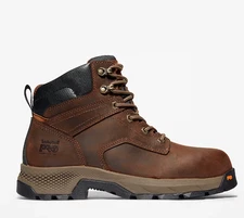 NIB MEN TIMBERLAND PRO TITAN EV 6" COMP. TOE BROWN EH SL WORK BOOTS SIZE 8.5