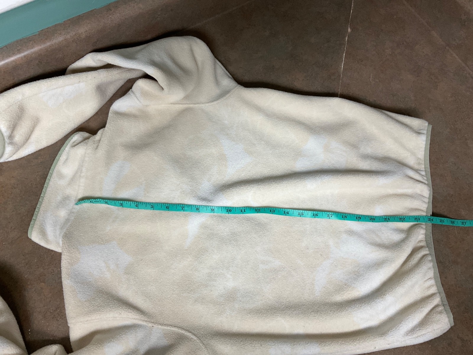 Patagonia Beige Leaf Pattern Pullover Snap Fleece… - image 6