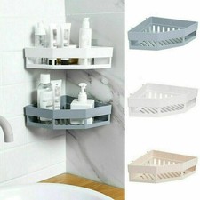Bathroom  Corner Shower Suction Wall Shelf Tidy Storage Basket Kitchen Rack