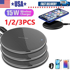 Wireless Fast Charger Charging Pad Dock for Samsung iPhone Android Cell Phone