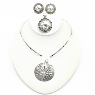 James Avery Sterling Sand Dollar Pendants Earrings Choker Lot of 4 #S5521 5