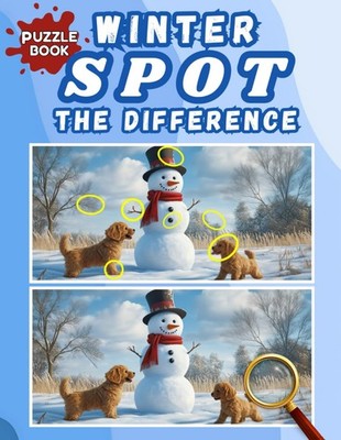 Winter Spot The Difference Book For Adults: Picture Puzzle Book To Find Differen