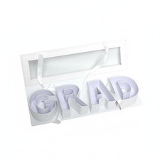 GRAD Letter Gift Box Transparent Window Graduation Flower Box Celebratory Design