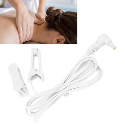 TENS Wire Ear Clip 2.35mm TENS Electrode Connecting Cable Lead Ear Clip For SET