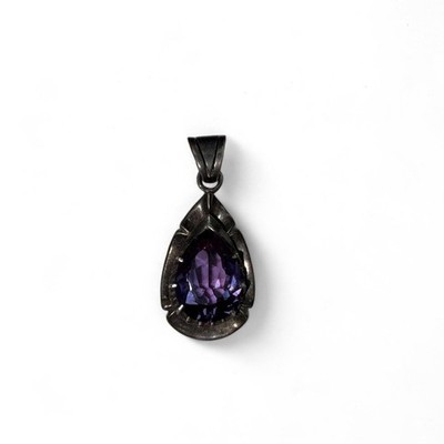 Vintage Mid Century Teardrop Anhänger Sterling Silber Taxco Mexico 925 JCOA