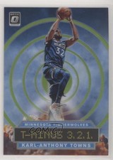 2019 Donruss Optic T-Minus 3 2 1 Lime Green Prizm 19/149 Karl-Anthony Towns 0c2