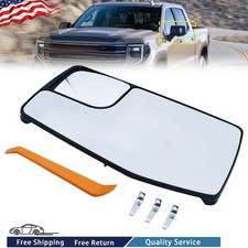 Driver Side Heated Mirror Glass For 19-26 Silverado Sierra 1500 2500 3500 USA