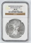 2015-W Silver American Eagle NGC MS70 Burnished 1oz $1