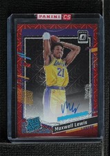 2023-24 Panini Donruss Optic Choice Red Prizm Maxwell Lewis #252 Auto 1p5