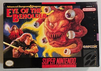 Advanced Dungeons & Dragons Eye of the Beholder Super Nintendo SNES CIB Complete