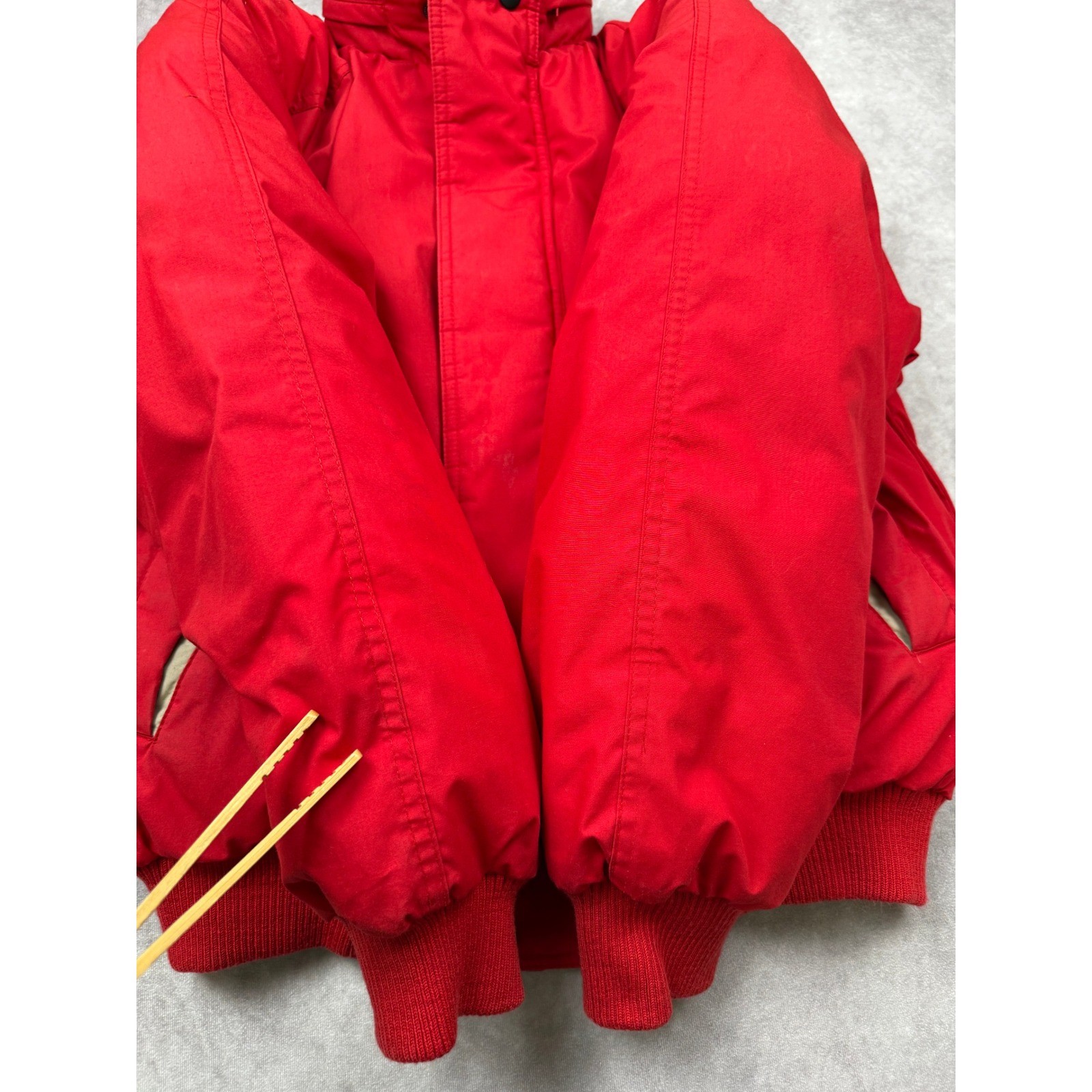 VTG Members Only Rainbow Tag Red Puffer Racing Euro Ski 80s Mens 38 Jacket Korea image 9