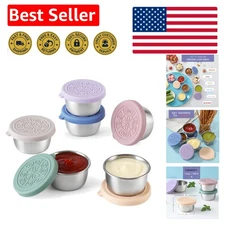 6 Pack] Salad Dressing Container To Go, Small Condiment Containers with Lids,...