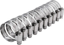 1.25" Worm Gear Hose Clamp - SAE 20 Size, Full Stainless Steel with 1/2" Band Wi